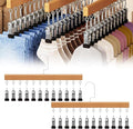 Closet Organizer with 12 Clips, 360° Rotating Pants Hangers for Jeans Leggings Skirts, Space Saving Hanging Storage for Scarves Hats Ties Socks, Multi-Purpose Rack for Bedroom Closet Wardrobe (A*2)