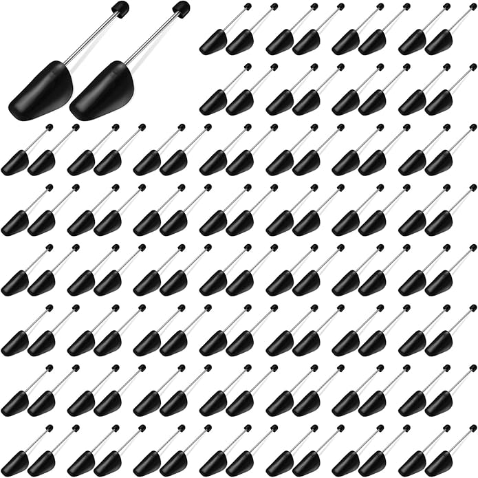 Barydat 50 Pairs Plastic Shoe Tree Stretcher Sneakers Shaper Bulk Practical Adjustable Shoes Boot Holder Support for Men