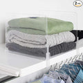 Richards Homewares Acrylic Shelf dividers 2 Pack- Closet Organizer and Storage for Purses, Sweaters, Clothes or Books - Clear Separators for Bedroom Kitchen Cabinets or Office Shelves