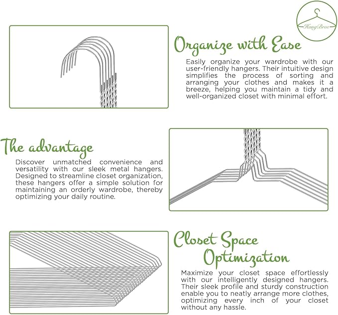 | 50-Pack of Sleek 18-Inch 14.5-Gauge Metal Hangers | Premium Quality, Space-Saving Design, Durable Steel Construction for Effortless Organization, White
