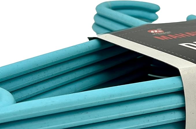 Sturdy Polypropylene Hanger, Pack of 6, Mint Granite Green