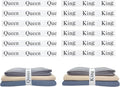 12 Pieces Bed Sheet Organizer Bands, Closet Organization Sheet Straps, Linen Labels Bedding Bands, Elastic Bed Sheet Storage Sheet Keepers （6PcsQueen 6PcsKing ）