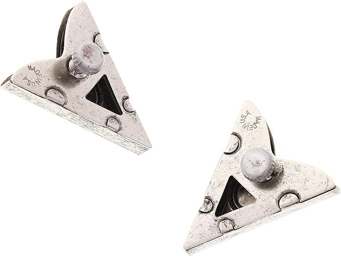 Antique Silver Finish Western Collar Tip - Red Stone (Acrylic) Collar Stays - Collar Tips for Men and Women - Collar Pins - Made in USA