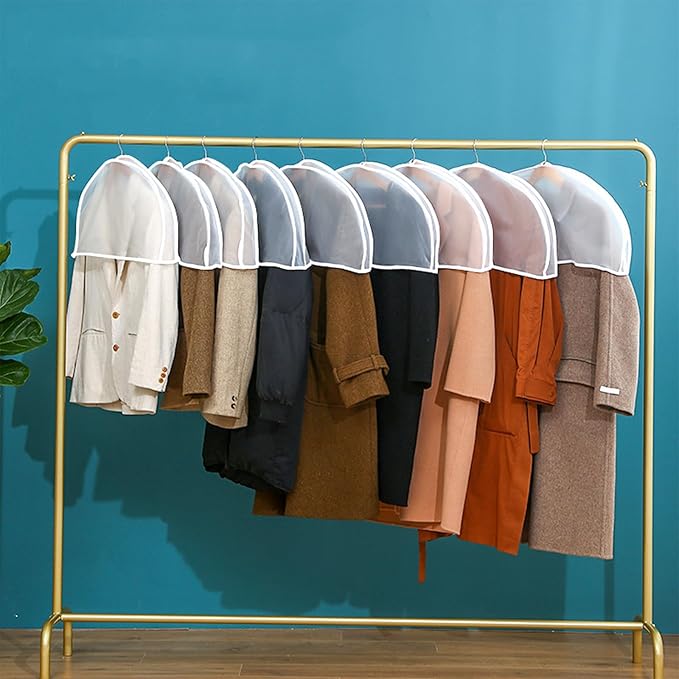 50 Pcs Shoulder Covers Clothes Suit Garment Dust Covers, 23.6 x 11.8 Inch Extra Wide Garment Shoulder Covers Bag Breathable Shoulder Dust Cover for Coats, Jackets, Dress Closet Storage