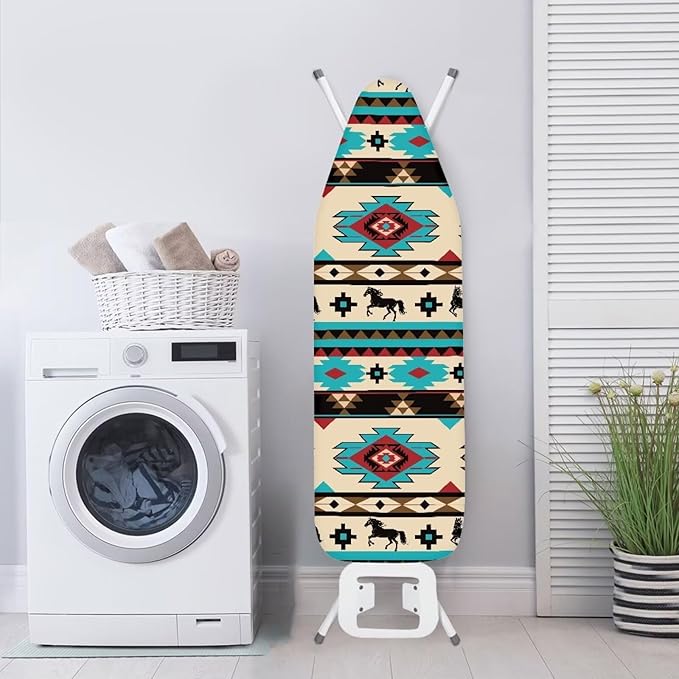 SEANATIVE Aztec Geometric Ironing Board Cover and Pad Heat Reflective Ironing Pad Cover Sea Iron Board Cover for Home Decor
