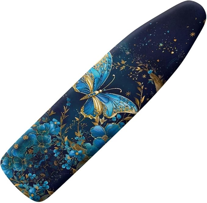GLENLCWE Decorative Butterfly Replacement Ironing Board Cover with Hook and Loop,Stay in Place Butterfly Iron Board Cover for Women Heavy Duty Iron Accessories