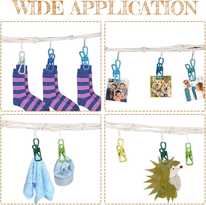 Stuffed Animal Storage Chain 78inch Hanging Stuff Animals Organizer with 20 Clips Macrame Wall Toy Storage Decor for Bedroom Display