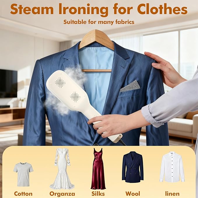 Travel Steamer for Clothes, 3 In 1 Steam, Iron & Press, 15s Heat Up, Lightweight Clothes Steamer, Flip-Design Handheld Portable Steamer, Travel/Home/Office Use