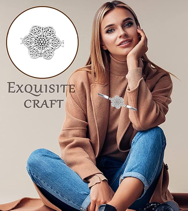 Vintage Sweater Clips Shawl Dresses Shirt Clips Retro Cardigan Collar Chain Clips Brooch Pins for Women