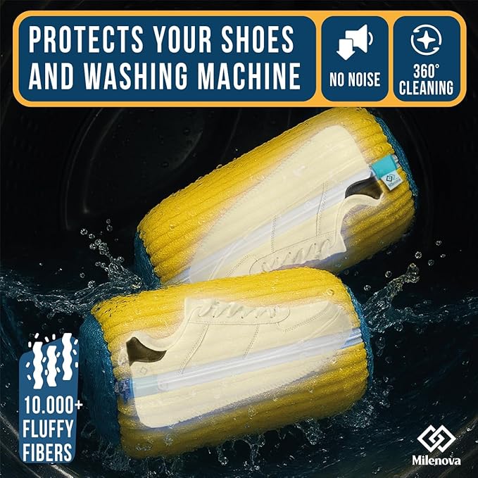 Shoe Washing Machine Bag – Laundry Shoe Bag for Washer and Dryer, Sneaker Washing Machine Bag, Shoe Dryer Bag, Shoe Cleaning Bag, Shoe Laundry Bag for Sneakers and Delicate Shoes (YELLOW)