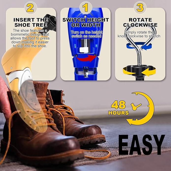Shoe Stretcher Men Women, Boot Stretcher for Wide Feets Adjustable Shoe Tree Boot Widener Expander