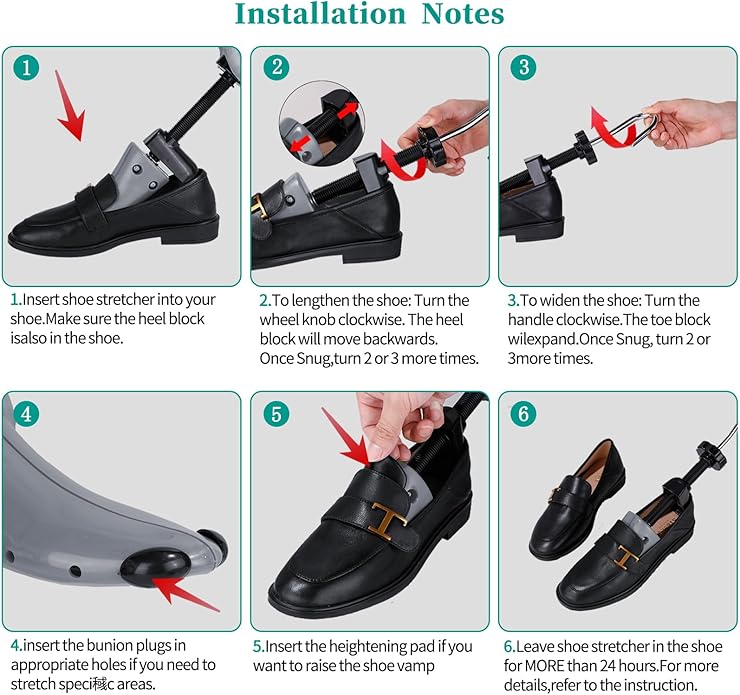 Shoe Stretcher Shoe Trees,Adjustable Length & Width for Men and Women,4-Way Adjustable Shoe Expander Widener