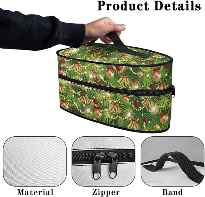 Christmas Lights Iron Portable Storage Bag Compatible with Most Iron Easy to Clean Wear-resistant Iron Storage Case Fits for Home