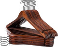 JS HANGER Wooden Hangers 20 Pack - Durable & Slim Coat Hanger - Suit Hanger with 360-Degree Rotatable Hook - Wood Hangers with Shoulder Grooves