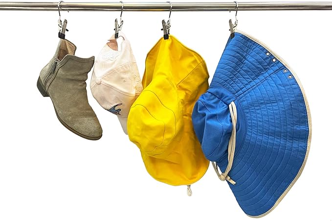 Boot Hangers for Closet, 12 Pack Hanging Hooks for Laundry, Towel Clips Boot Organizer for Home and Travel, Clothespins Clip Hangers for Pants Hats Socks Gloves