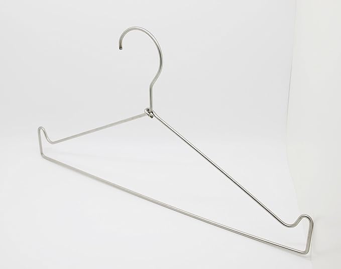 FixtureDisplays® Stainless Steel Strong Metal Wire Hangers Clothes Hangers Everyday Hangers 15653-SNL LISTING
