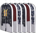 40" Garment Bags for Hanging Clothes, Clear Proof Suits Covers with 4" Gussets for Closet Storage and Travel Hanging Clothes Bag for Coat, Sweater, Jacket, Dress, Shirts (6 Pack - 40")