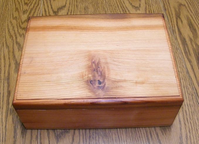 Steve's Gift Shoppe Cedar Keepsake Memory and Treasure Box or Storage Box - Size 11.75 x 9 x 5 Inches