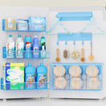 6-Pack Magnetic Shelves for Washing Machine & Refrigerator, Heavy-Duty Laundry Organizer with Hanger Holder & Deep Baskets, Metal Storage System for Laundry Room (Blue)