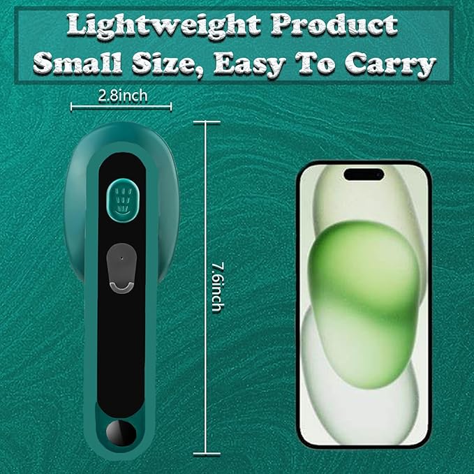Travel Iron Mini with Steam - Lightweight Portable Clothes Iron for Travel & Crafting, Dual Wet/Dry Use, Fast Heating, Perfect for Sewing & Quilting (Green)