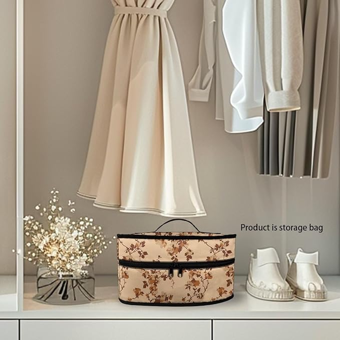 Brown Floral Iron Carrying Storage Bag for Travel or Storage Protective Carrying Bags Special Full Size Iron Tote Bag Fits Most Travel Size Irons