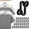 Tinfol Black Hanger Connector Hooks, 100pc Space Saving Hooks,Heavy Duty Clothes Hanger Extender Clips for Hangers Closet Organizers
