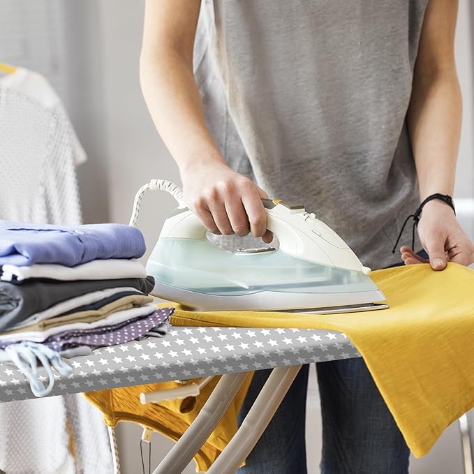 Ironing Board Cover and Pad 15" x 54", 4 Layers Extra Thick Iron Board Cover, Standard Size Ironing Board Cover Scorch Resistant Elastic Edge and Loop Fastener Strap