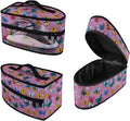 Purple Butterfly Heart Print Steam Iron Case Portable Travel Iron Organizer Handheld Steamer Holder with Handle Waterproof Travel Accessories, Case Only