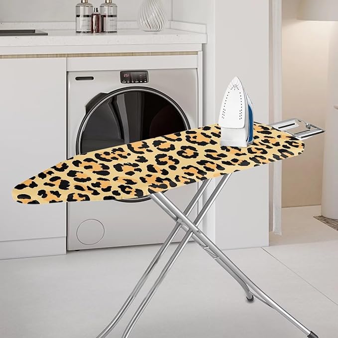 SEANATIVE Leopard Print Ironing Board Cover Dustproof Ironing Board Cloth Cover Large Fits Most Standard Sizes, Durable Thick Covers with Elastic Edge