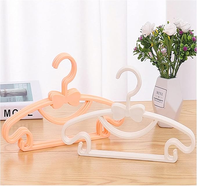 YYaaloa 60pcs Kids Clothes Hangers - Baby and Children's Plastic Infant Hangers - Very Durable for Toddlers (Style2 6 Colors)