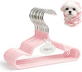 20PCS Small Dog Clothes Hangers, Non-Slip Slim Space-Saving Design for Puppies, Chihuahuas & Small Pets (Pink)
