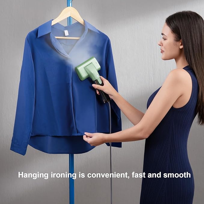 G10 Pro Steamer for Clothes, Global Voltage Adaptation Handheld Garment Steamer, Dual Steam Modes,1200W Mini Steam Iron for Travel and Home (100-240V Green)