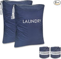 GOGOODA Travel Laundry Bags – Packable & Splash-Resistant Clothes Organizer with Handle | Lightweight, Foldable & Space-Saving for Suitcase, Gym, Beach & Business Trips (Navy Blue)