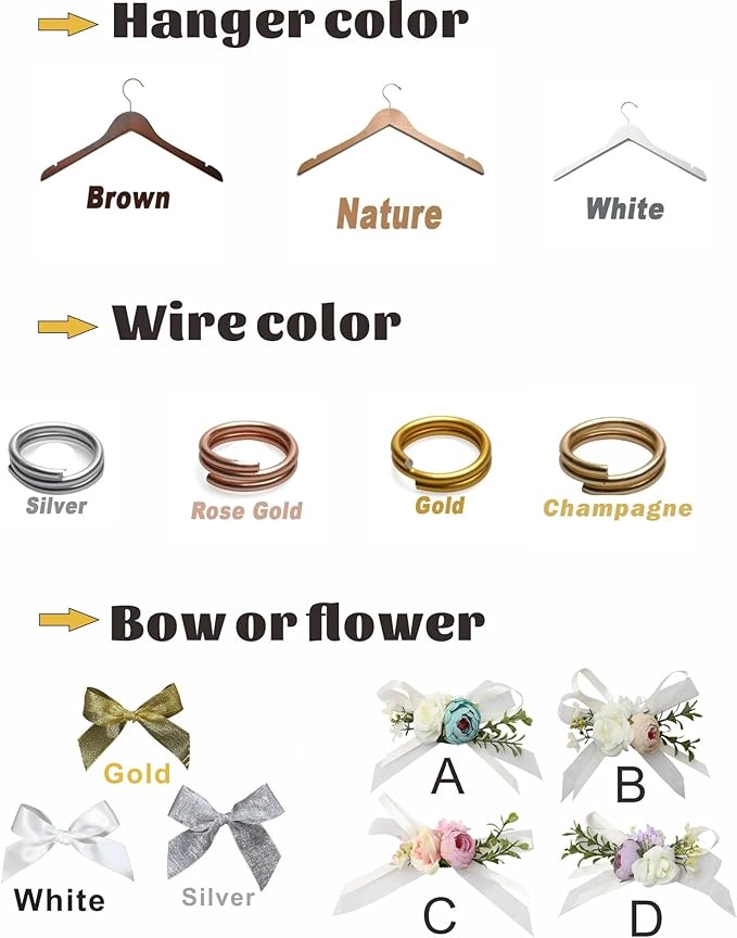 Personalized Wedding Dress Hanger with Pearl Detail, Custom Name Wire Hanger, Wooden Bridal Party Gift