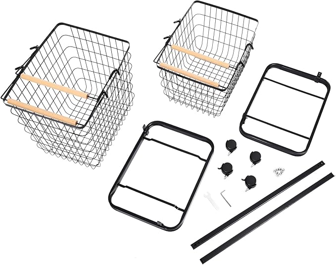 Laundry Hamper, 2 Tiers Laundry Sorter,Vertical Rolling Laundry Cart,with 4 Universal Wheels,with 2 Pull-Out and Removable Shelf, Clothes Hamper with Divided Bag for Laundry Room,Bathroom, Dorm