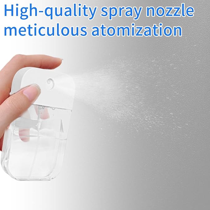 5 PCS Clear Spray Bottles, Portable Card Spray Bottles, 50 ML Refillable Plastic Perfume Atomizer Vials, Suitable Perfume, moisturizing water, hand sanitizer