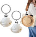 2Pcs Hat Clip for Travel on Bag - Shell Beach Cruise Essentials Accessory for Handbag Backpack Luggage Purse Travel