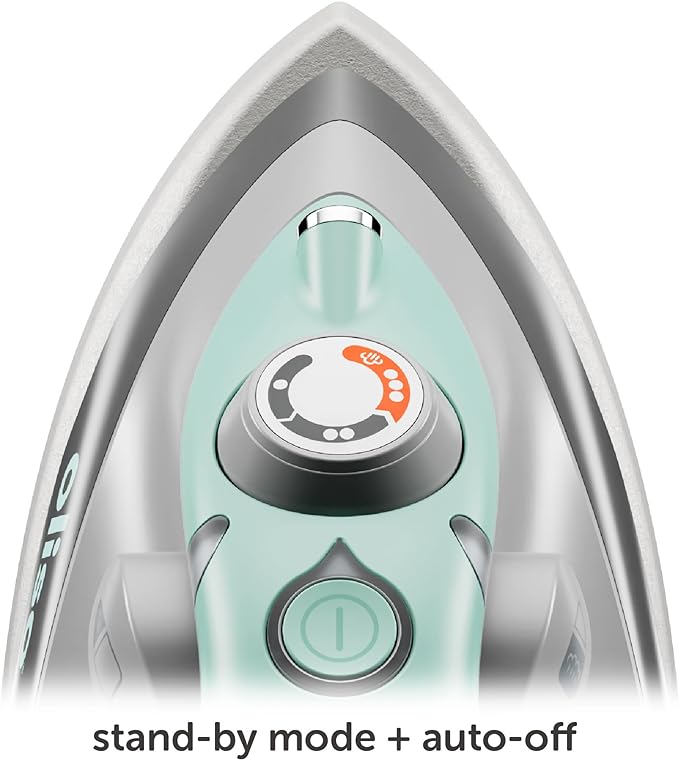 oliso M3Pro Project Steam Iron with Solemate – 1000W Ceramic Soleplate Iron and LED Light for Sewing, Quilting, Crafting, and Travel – Aqua