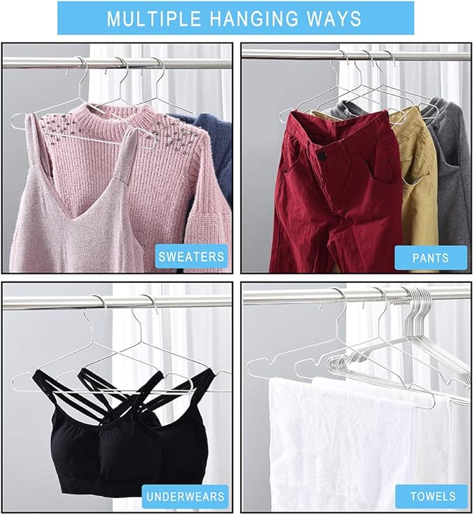 Hanger Organizer Magnetic Hanger Holder for Washing Machine Laundry Room Organization, Coat Hangers 40 Pack Clothes Hangers