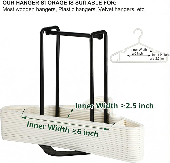 Portable Hanger Organizer Rack, Hanger Storage Stacker Holder Caddy for Closet Laundry Dry Cleaning Room