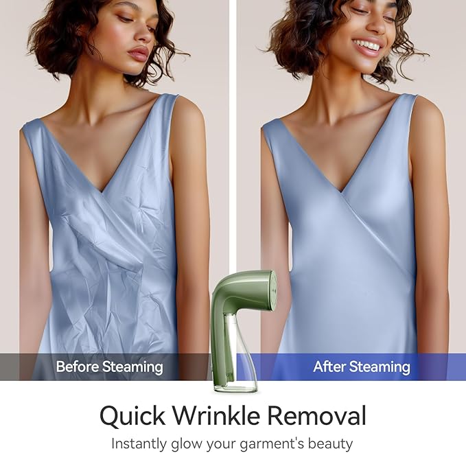 HiLIFE Steamer for Clothes, 1100W Clothes Steamer, Fast Wrinkle Removal with Large 300ml Tank, Ideal for All Fabrics, Easy to Use, Compact and Portable Travel Garment Steamer
