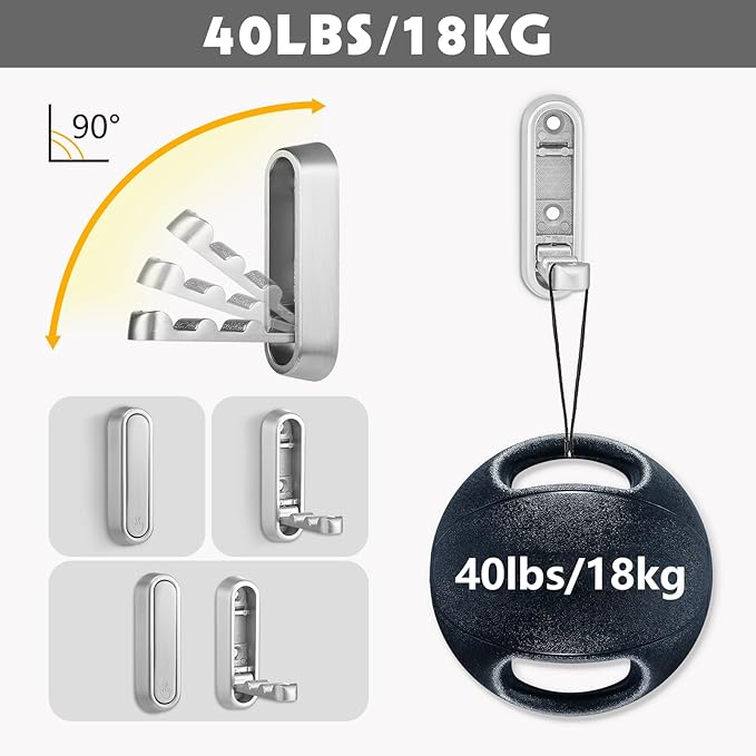 Folding Coat Hooks, 2 Pcs Foldable Silver Wall Hooks Heavy Duty Foldable Hook Bathroom Towel Hooks Robe Hooks Wall Mounted for Hanging Coat Towels Clothes Hat Bags Keys