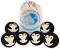 Wool Dryer Balls – Penguin Design Dryer Balls Laundry Reusable – Natural Fabric Softener – 100% Pure New Zealand Wool – Handcrafted in Nepal – 6 Pack Laundry Balls for Dryer