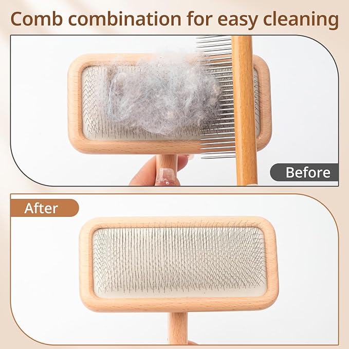 Sheepskin Wool Brush - Carpet Rake Tool for Pet Hair Removal and Household Fabric Care（Black）