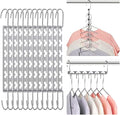 Space Saving Hangers for Clothes, Sturdy Metal Hangers Wardrobe Closet Organizer, Magic Cascading Hanger, Pack of 12