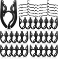 Sieral 40 Pcs Foldable Travel Hangers Plastic Portable Folding Clothes Hangers Cruise Ship Essentials for Travel Cruises Suitcase Dormitory School Hotel Women Laundry Coat Bag Drying(Black)