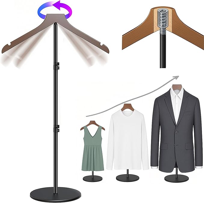 T Shirt Stand Display 19-44.5 Inch, Height Adjustable for Long Short Clothes Dress, Boutique Display Mannequin for Store, Closet, Photoshoot, Exhibition, Vendors Shop, Parties(Brown, 44.5inch 1pcs)