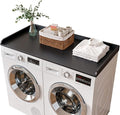 Washer Dryer Countertop, 54" Width x 27.5" Depth Laundry Countertop Organization, Wooden Washer and Dryer Topper for Folding, Sorting & Ironing, Easy to Install, Black