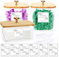 3 Pack Laundry Room Organization Storage Containers Acrylic Jars and Dryer Sheet Container with Lids and Labels for Laundry Detergent Laundry Pods Containers Dry Sheet Organizing