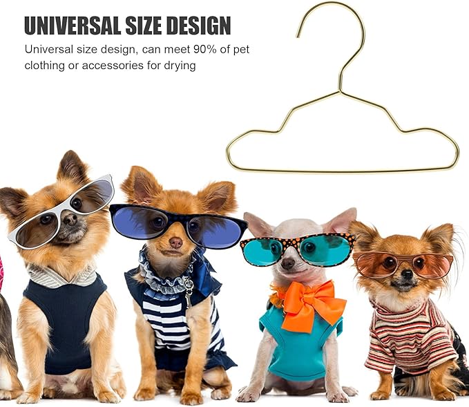 Pet Clothes Hangers Mini Metal Dog Hangers Small Cat Clothes Rack for Closet Nursery Baby Kids Storage Organizer